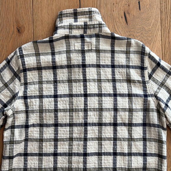 CURRENT ELLIOT Perfect Shirt in Gable Green Woodland Textured Plaid Shirt Size 1 - Picture 5 of 15